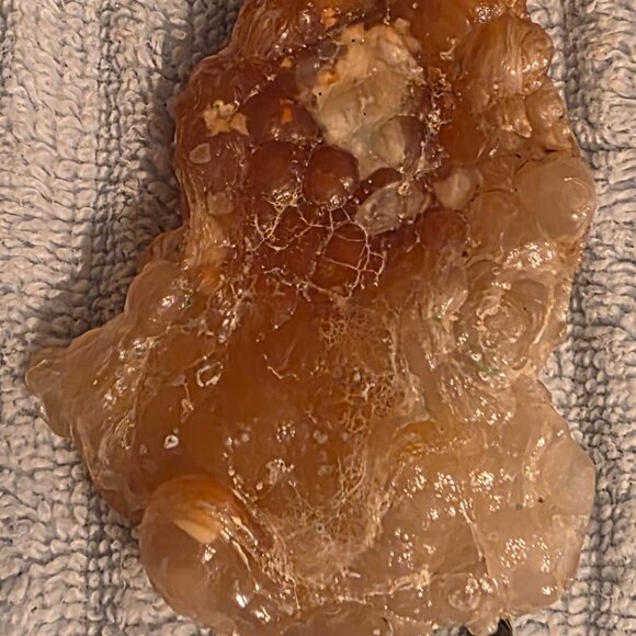 Vintage Metal Bolo Tie, Bennett, Nice Big Stone Design with Stripes, Nice Design - Picture 3 of 6